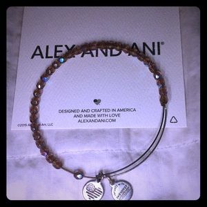 Alex & Ani Pink Iridescent bead bracelet (Silver)
